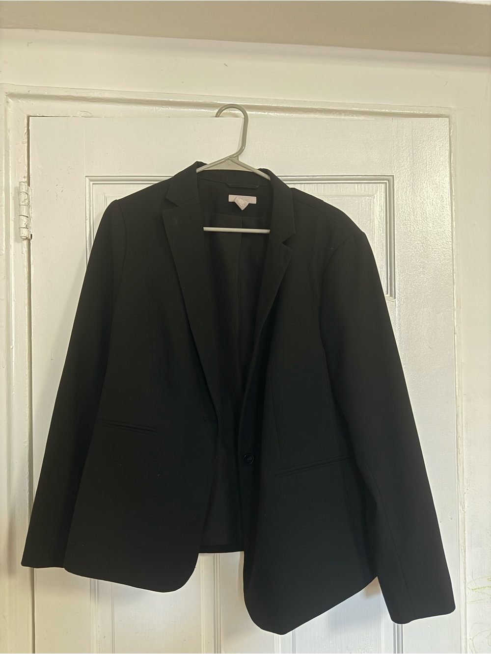 H&M Black Tailored Single-Button Blazer